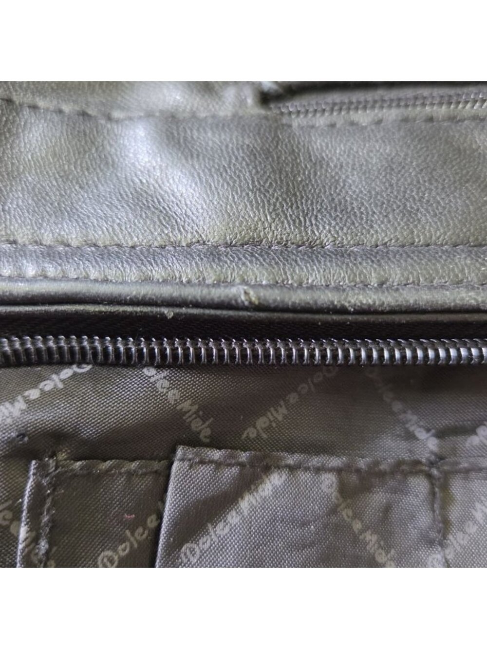Dolce Miele Black Leather Crossbody Bag Organizer Multi Pocket Shoulder Purse - Picture 13 of 16